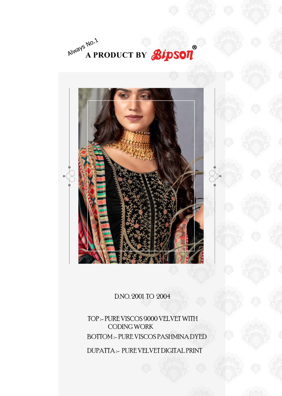 Bipson Amiraa 2 exclusive Wear Heavy Velvet Wholesale Winter Dress Collection